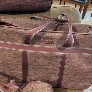 Vintage Oscar de la Renta tweed luggage set